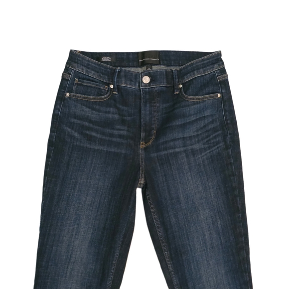 White House Black Market Dark Wash High Rise Skinny Jeans Size 6 - Picture 3 of 6